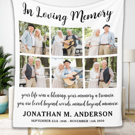 Cobertor De Velo Memorial Modern Personalizado 6 Memória