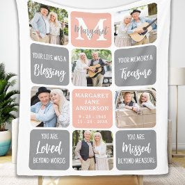 Cobertor De Velo Memorial Modern Remembrance Poem Personalizado 6 F