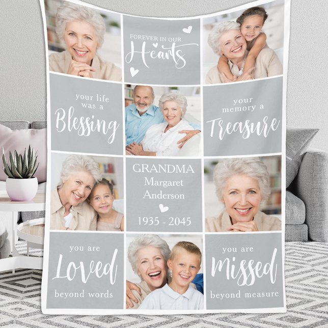 Cobertor De Velo Memorial Personalizado 6 Fotocolagem Memorial (Criador carregado)