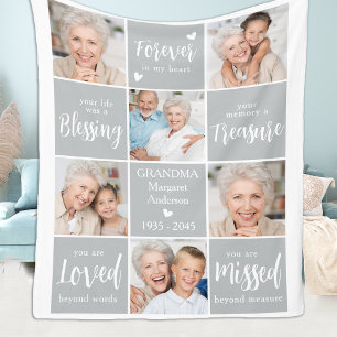 Cobertor De Velo Memorial Photo Collage 6 Memória Personalizada