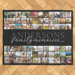 Cobertor De Velo Memórias da Família Personalizadas 72 Colagem de F