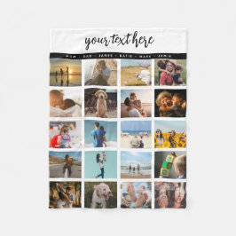 Cobertor De Velo Memórias personalizadas de 20 fotos com amor famil