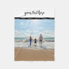 Cobertor De Velo Memórias personalizadas de amor da família de foto