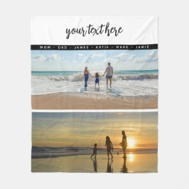 Cobertor De Velo Memórias personalizadas de amor da família de foto