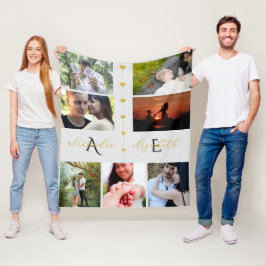 Cobertor De Velo Memórias Personalizadas de Casal com 7 Fotos Perso