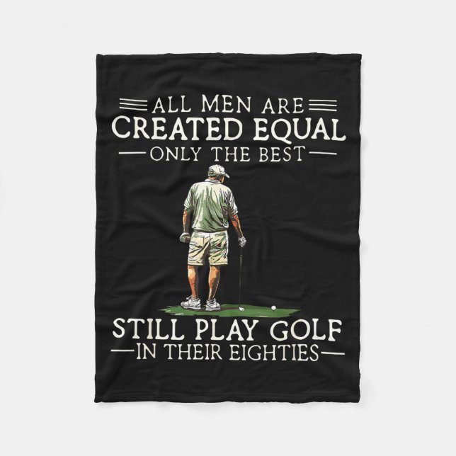 Cobertor De Velo Men Play Golf Eighties 80 Funny Golfer Golfing  (Frente)