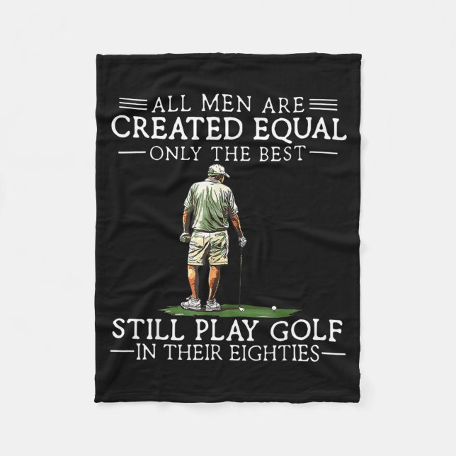 Cobertor De Velo Men Play Golf Eighties Funny Golfer Golfing  (Frente)