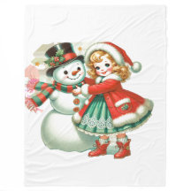 Menina Abraça Seu Neve