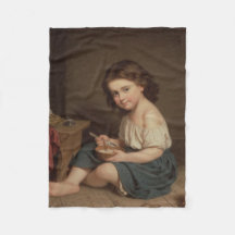 Menina Bonita Comendo Café Da Manhã (Vintage Art)