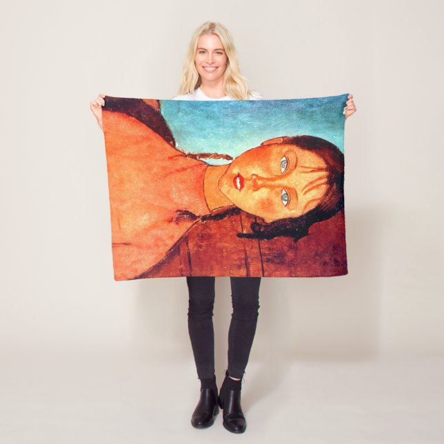 Cobertor De Velo Menina com Tranças, Modigliani (In Situ)