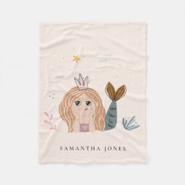 Cobertor De Velo Menina Escamuflada de Sereia do Mar