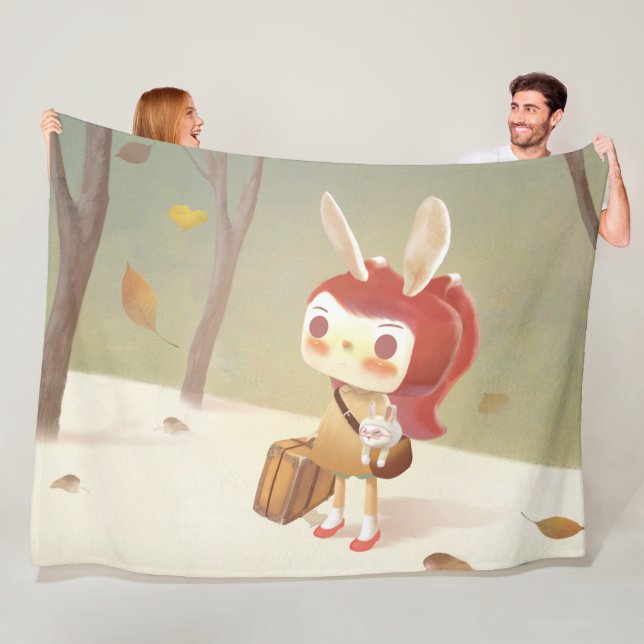 Cobertor De Velo Menina perdida na floresta (In Situ)