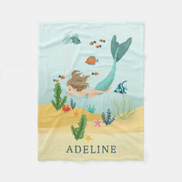 Cobertor De Velo Meninas Cute e Miúdas Mágicas Sereias