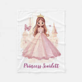 Cobertor De Velo Meninas Cute Princess Sparkle Personalizadas Rosa