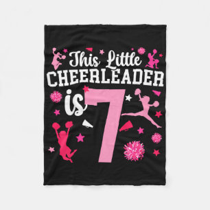 Cobertor De Velo Meninas de 7 anos fazendo cheerleading no aniversá