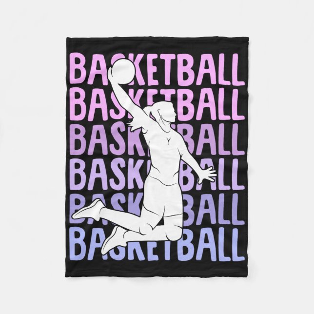 Cobertor De Velo Meninas de basquete (Frente)