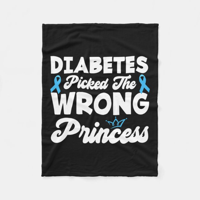 Cobertor De Velo Meninas Diabetes Enganaram A Princesa Errada T1d A (Frente)