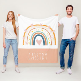 Cobertor De Velo Meninas do arco-íris do Pastel