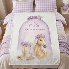 Cobertor De Velo Meninas Floral Roupas Equestres