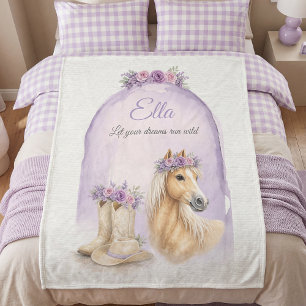 Cobertor De Velo Meninas Floral Roupas Equestres