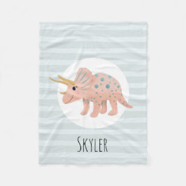 Cobertor De Velo Meninas Geladas Tricerátops Rosa Modernos Cor-de-R