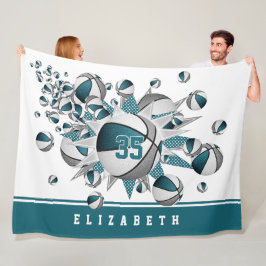 Cobertor De Velo meninas jersey número basketball estrelas estrelas