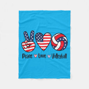 Cobertor De Velo Meninas Paz Amor Volei 4 de Julho Americano