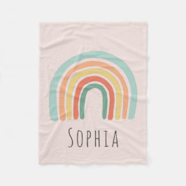 Cobertor De Velo Meninas Rosa Boho Rainbow Kids