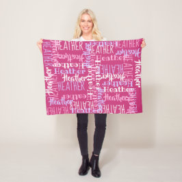 Cobertor De Velo Meninas Rosa Personalizadas Nome Personalizado