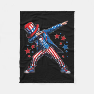 Cobertor De Velo Menino Dabbing 4 De Julho Bandeira Americana EUA M