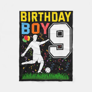 Cobertor De Velo Menino de 9 anos de idade fazendo aniversário de f
