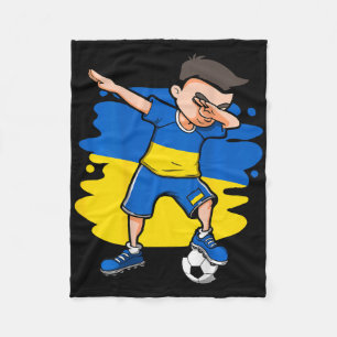 Cobertor De Velo Menino de Futebol Dabbing Camisa da Ucrânia Amante