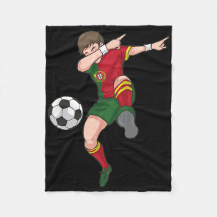 Cobertor De Velo Menino de Futebol Dabbing Camisa de Futebol Portug