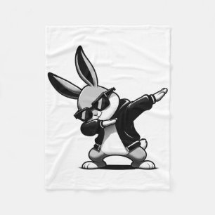 Cobertor De Velo Menino Dia de Páscoa Dabbing Coelho Hip Hop Pa