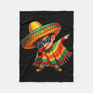 Cobertor De Velo Meninos com Poncho Mexicano Dabbing Cinco De Mayo