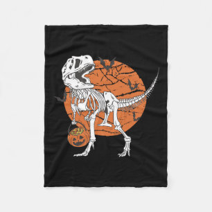 Cobertor De Velo Meninos Dinossauro Esqueleto T Rex Assustador Pump