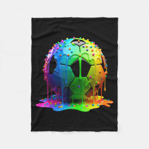 Cobertor De Velo Meninos do Drip de Futebol Sorvete Drip Colorido P