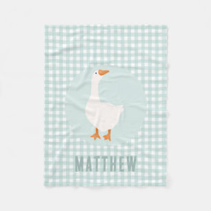 Cobertor De Velo Meninos Gingham Fazenda Gingham Azul