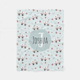 Cobertor De Velo Meninos Meninos Cute Blue Paramedic Ambulance