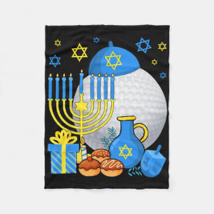 Cobertor De Velo Menorá de Bola de Golfe Judaica Divertida Feliz Ch