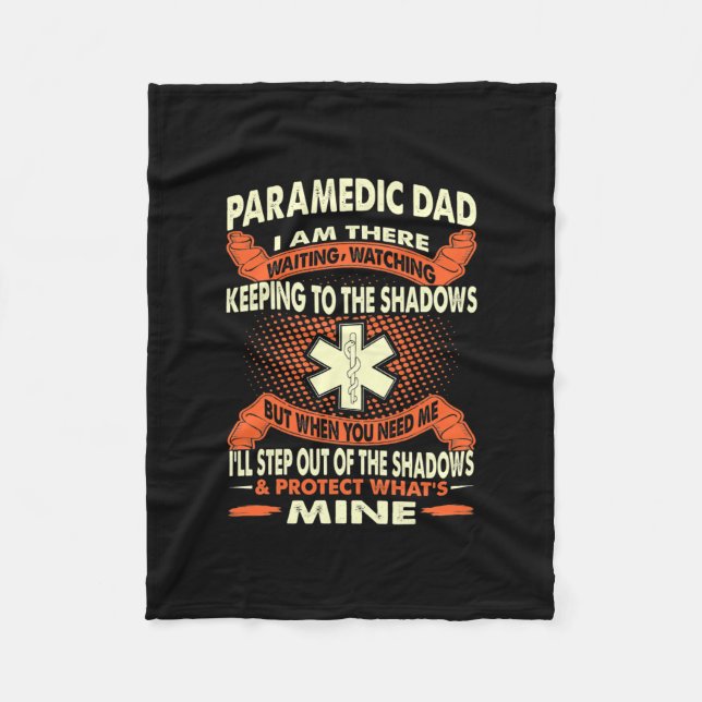 Cobertor De Velo Mens Paramedic Dad Waiting Protect Father's Day (Frente)