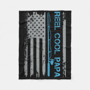 Cobertor De Velo Mens Reel Legal Papa Pescando Bandeira Americana P