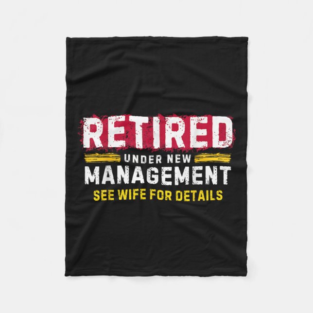 Cobertor De Velo Men's Retro Retired Under New Management See Wife  (Frente)