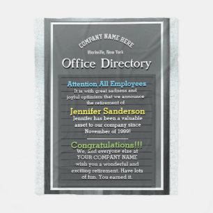 Cobertor De Velo Mensagem de Baixa em um Registro do Office Diretor