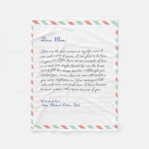 Cobertor De Velo Mensagem de carta de amor manuscrita do notebook m