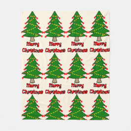 Cobertor De Velo Mensagem de Natal feliz com a árvore de Natal