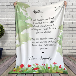 Cobertor De Velo Mensagem para BestFrion em Aberto BlushFloral