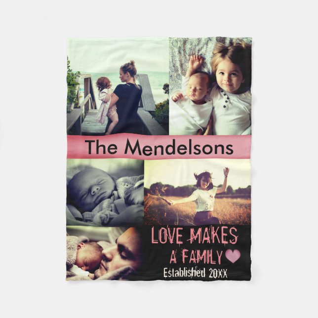 Cobertor De Velo Mensagem personalizada de foto (Frente)