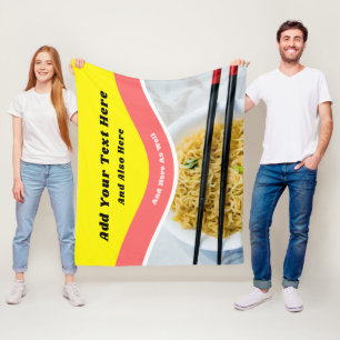 Cobertor De Velo Mensagem Personalizada do Pacote de Noodles Engraç