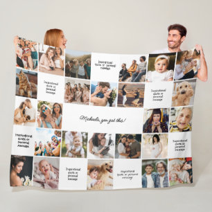 Cobertor De Velo Mensagens Personalizadas de Conforto e Inspiração 